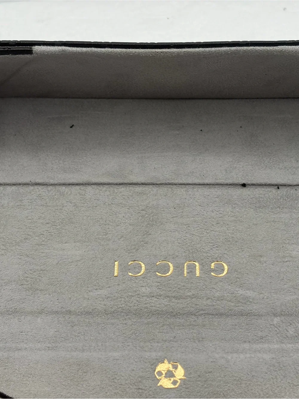 Gucci Brown Embossed GG Leather Glasses Case